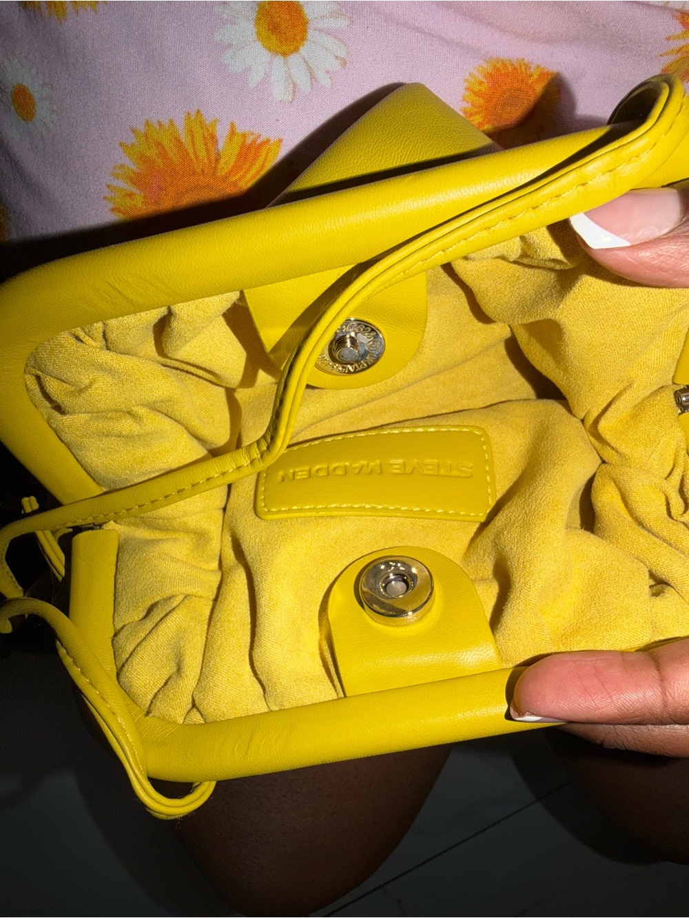 Steve Madden Bright Yellow Braided Double-Strap Slide - Picture 5 of 6